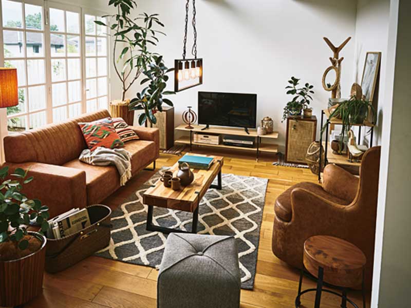 ヴィンテージテイストな回転式ロッキングチェア｜ミッドセンチュリー