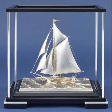 武比古 銀製 ヨット 1本マスト 3号 ソリッドケース | 銀製品,武比古