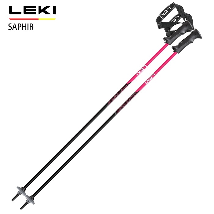 レキ ストック 2026 LEKI SAPHIR BK サファイア ブラック アルミポール