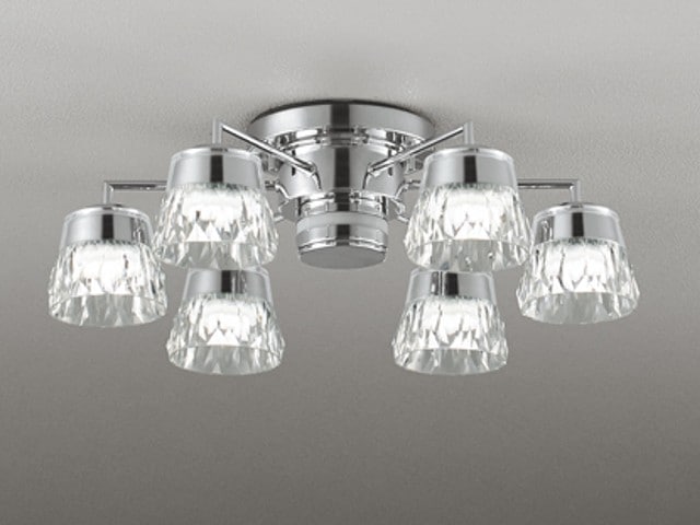 ODELIC(オーデリック) LEDシャンデリア 6灯 カットガラス風 SH7020LDR