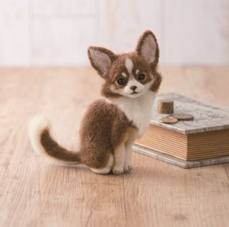 羊毛フェルトで作るかわいいチワワ 羊毛フェルトキット犬 | 羊毛