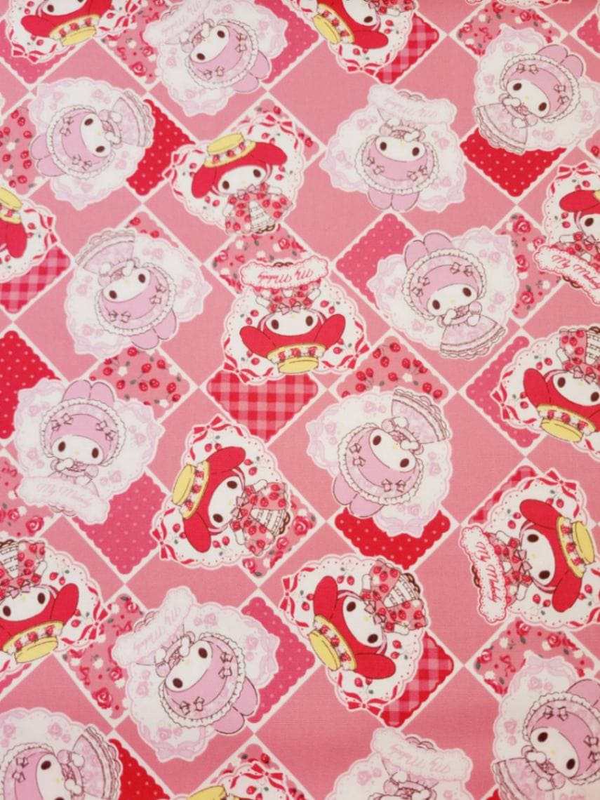 サンリオ マイメロディ モモメロ・アカメロ柄 オックス生地｜入園入学