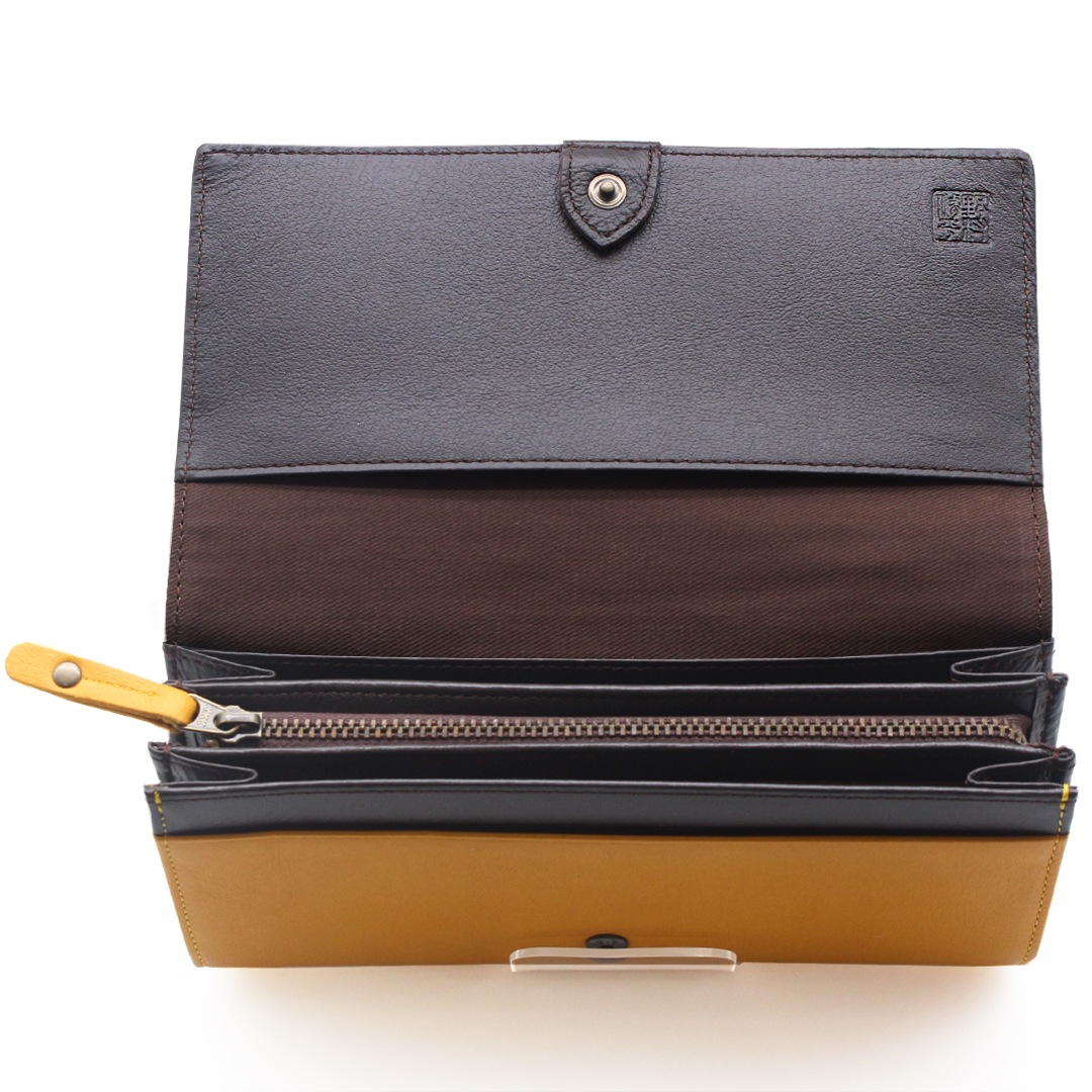 野村修平 / ナダヤ】なかよしふくろう 中Lファスナー 長財布 本革[nom