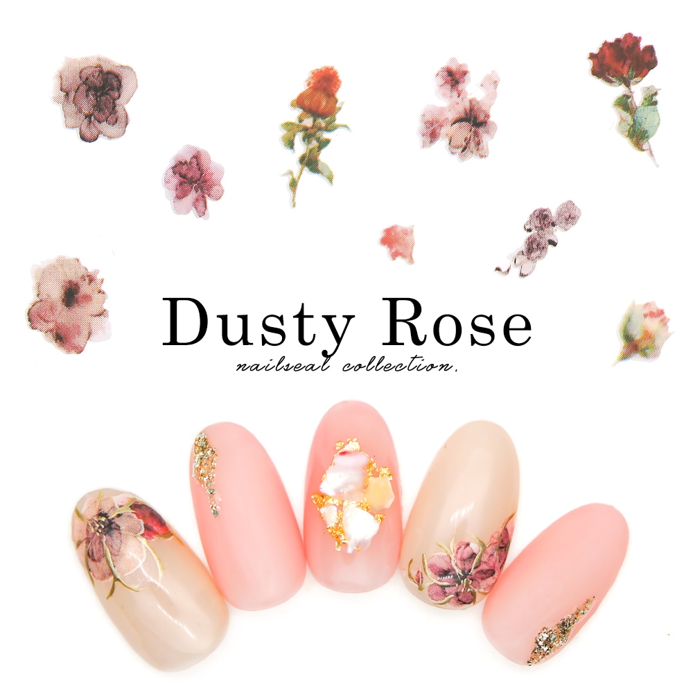 ネコポス送料無料】ネイルシール ダスティローズシール[MG200401-07