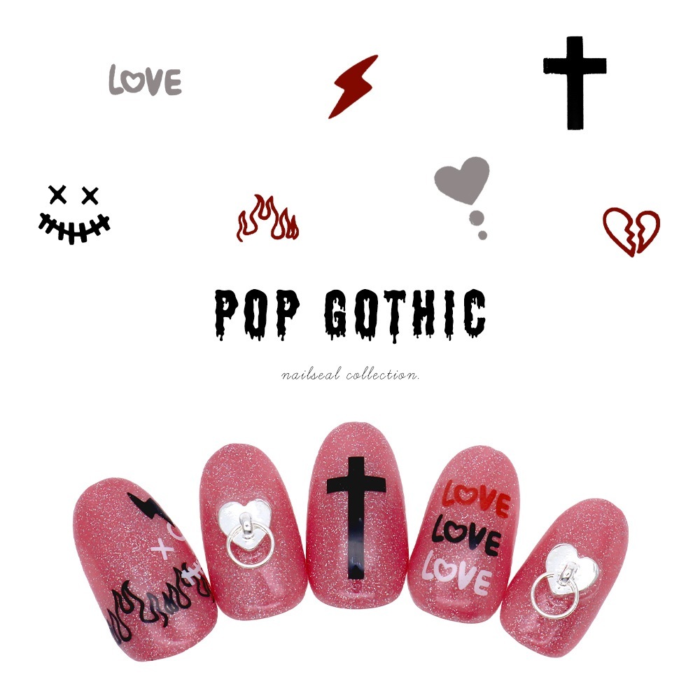 ネコポス送料無料】ネイルシール ポップゴシックシール [MS-C032