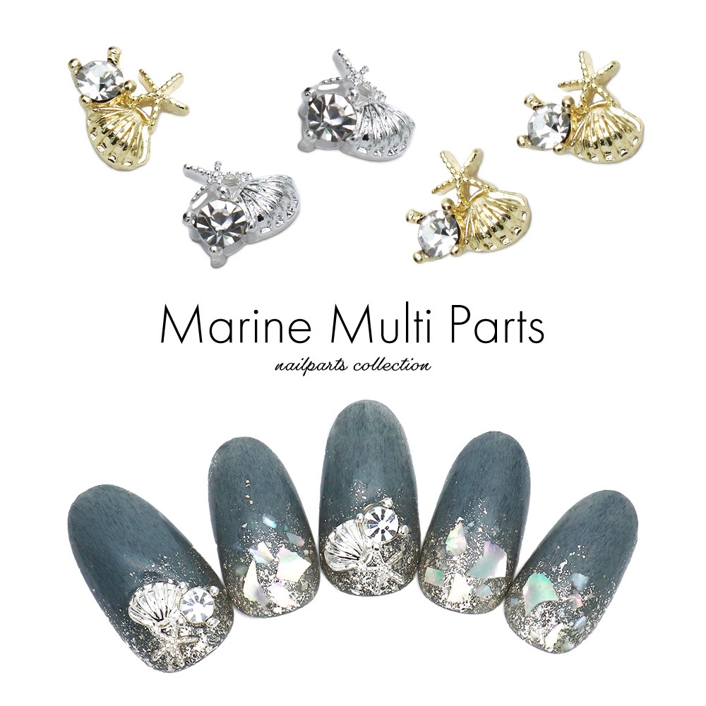 ネコポス送料無料】ネイルパーツ マリンマルチパーツ [ゴールド