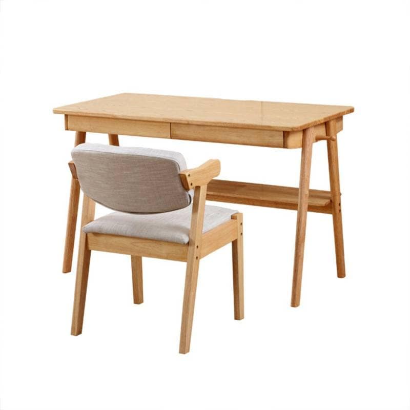 140cm] VeroMan テーブル 勉強机 机 コンソール 無垢材 ベージュ