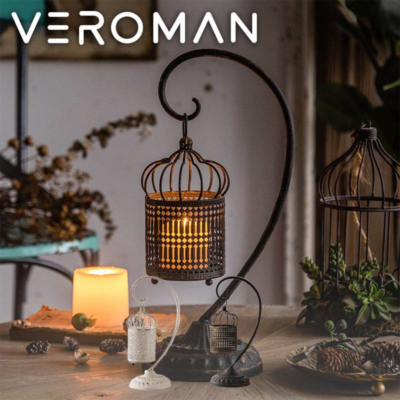 VeroMan 鳥かご風 ランタン キャンドル スタンド ホルダー