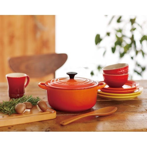 ル・クルーゼ Le Creuset ココット・ロンド 18cm オレンジ 2501の通販