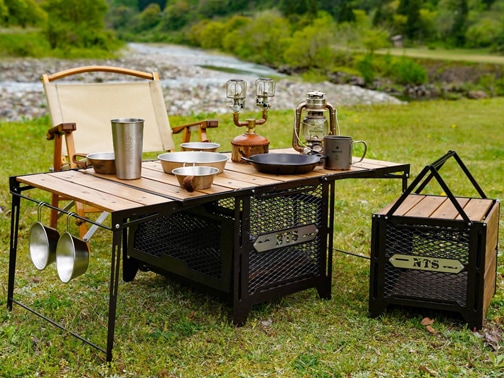 サイドアップボックス&テーブル:キャンプ・アウトドアテーブル