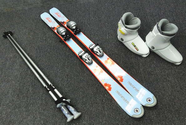jr ダイナスター スキーセット120cmブーツ21cmストック 90cm中古 子供