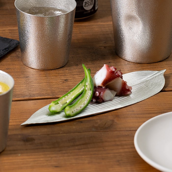 笹のプレート｜錫製雑貨・酒器の通販は能作オンラインショップ【公式】