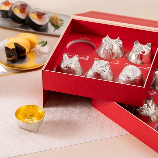 干支ぐい呑 - 十二支セット - 金箔｜錫製雑貨・酒器の通販は能作