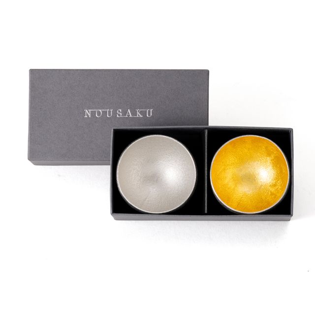 盃 - 喜器（きき）- 1 ・2 - 金箔セット｜錫製雑貨・酒器の通販は能作