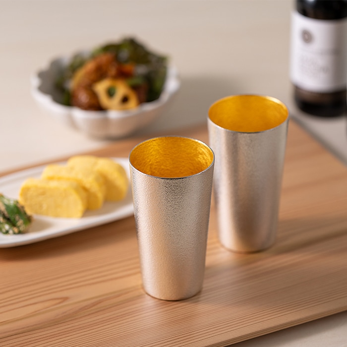 ビアカップ - 金箔｜錫製雑貨・酒器の通販は能作オンラインショップ