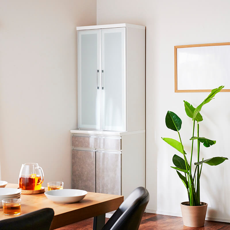 残り2日】【1/14まで限定】大川家具 モルタル/ナチュラル キッチン収納