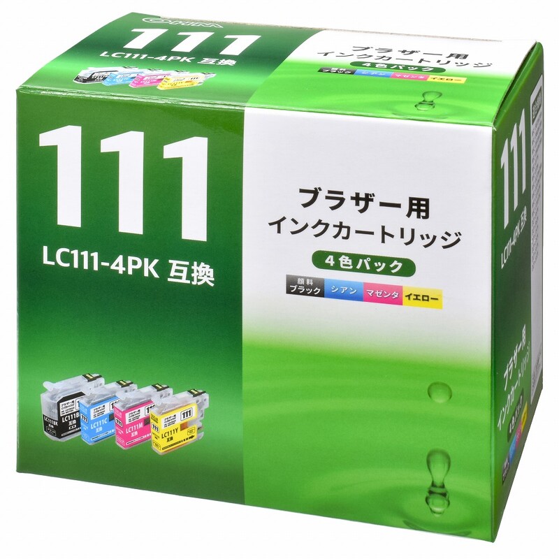 ブラザー互換インク LC111-4PK 4色入｜INK-B111B-4P 01-4186｜通販なら