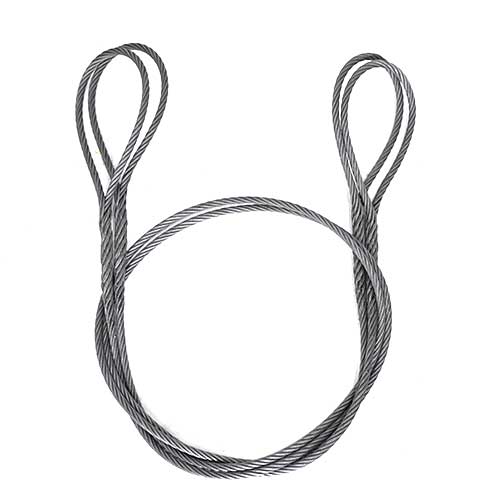 玉掛策 JIS 2本セット 20mm(7分)×8.0m 編込み加工 吊りワイヤー 台付け