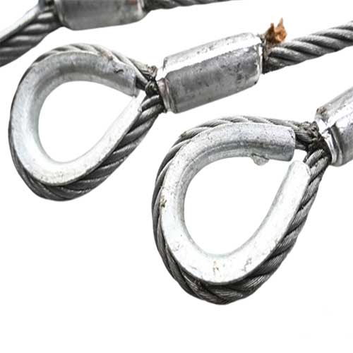 JIS規格国内加工4点吊りワイヤーロープ 9mm×1M～4M | 径9mm | 鳳ワークス