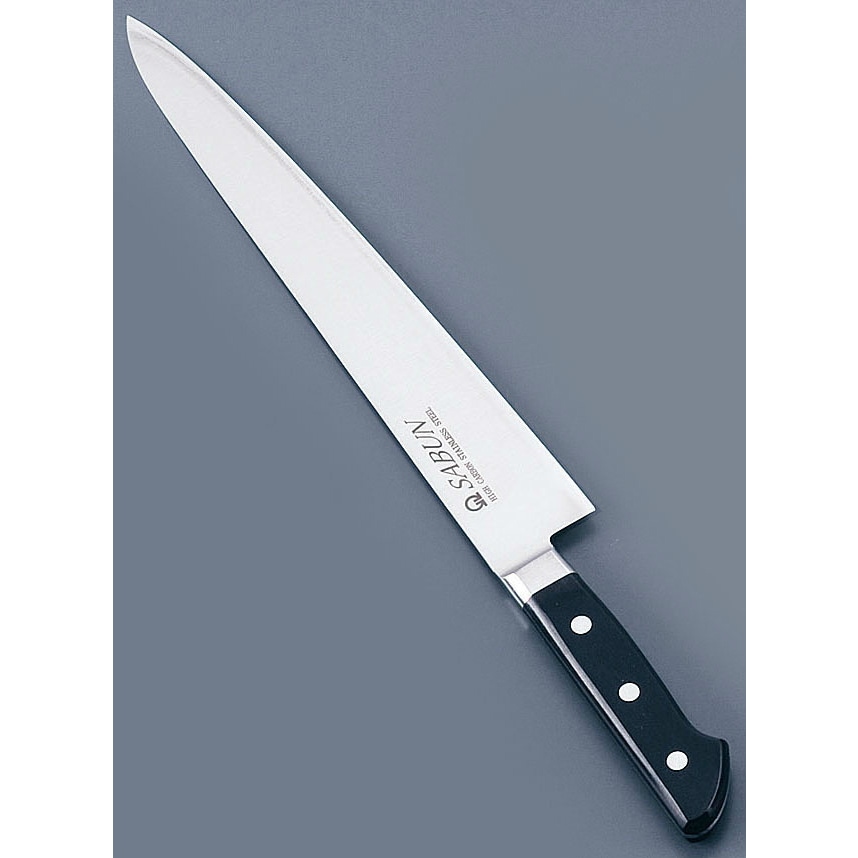 筋引24cm SABUN ステンレス鋼 黒合板柄 刃渡240mm | 包丁,包丁の