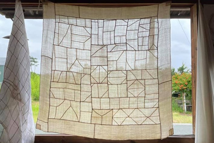 手縫い】 ポジャギ ② ハンドメイド 黒 ブラック インテリア 韓国