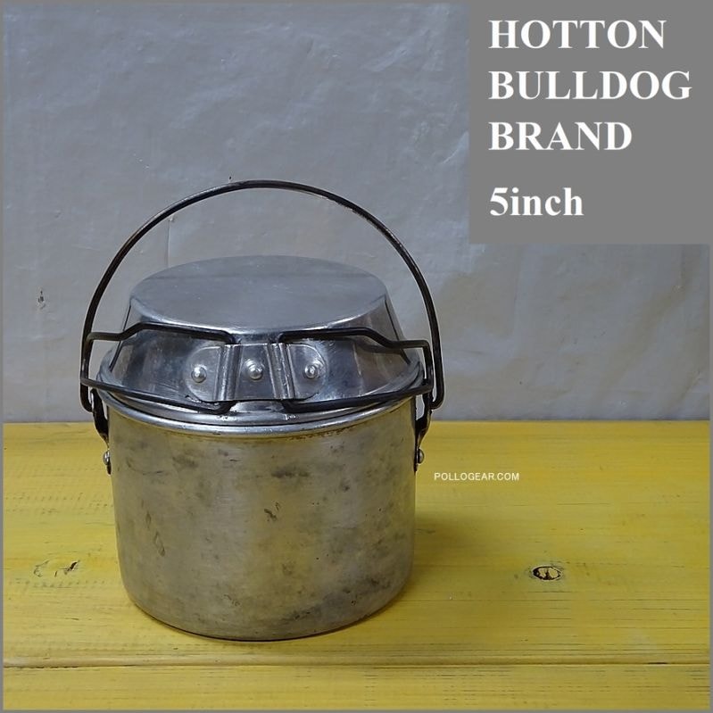 希少　イギリスHOTTON社ブルドッグブランドのフライパン　深ビリー缶メスキット 希少 イギリスHOTTON社ブルドッグブランドのフライパン 深ビリー缶