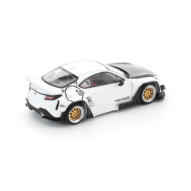 POP RACE x Enigma 1/64 PANDEM GR86 - CRYSTAL WHITE PEARL | Toyota