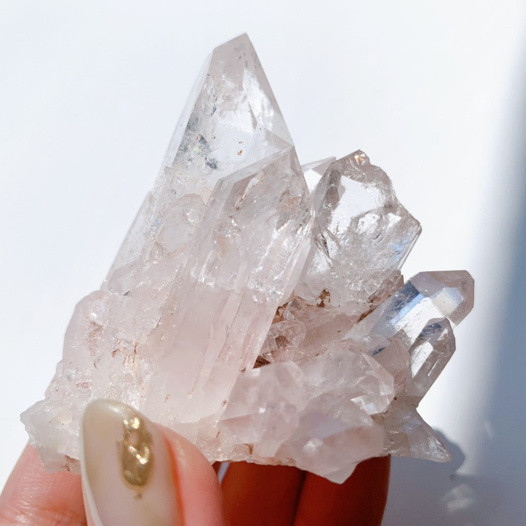 ヒマラヤマニカランピンク水晶クラスター | 原石 | Crystals by Purely