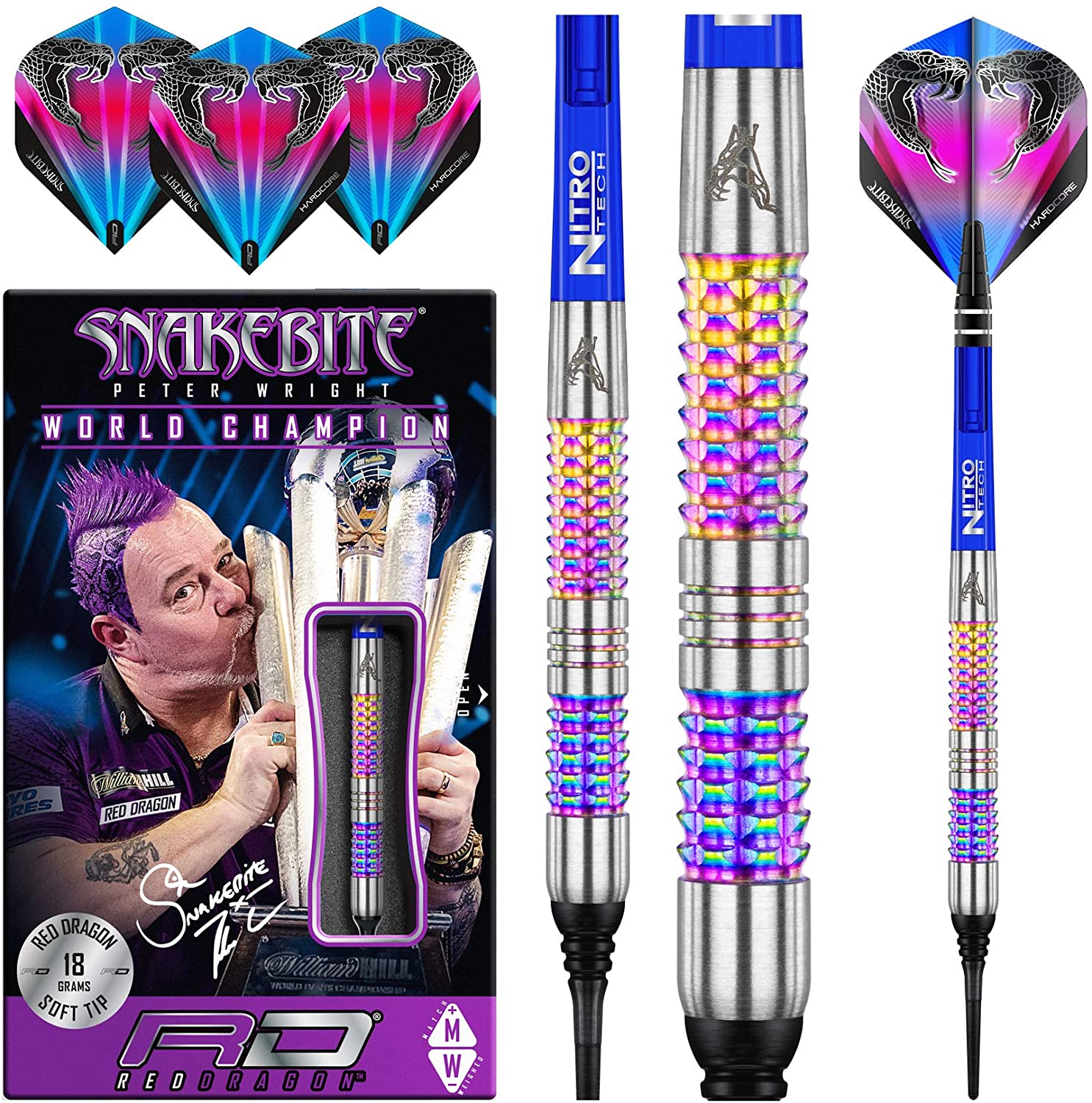 Red Dragon(レッドドラゴン) [バレル] Peter Wright Snakebite Rainbow