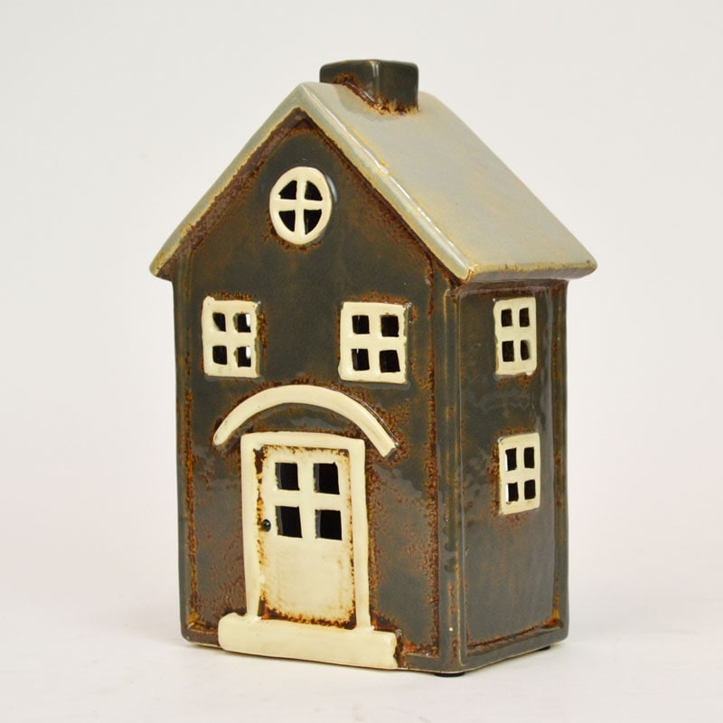 キャンドルハウス H1 陶器 キャンドルホルダー 置物