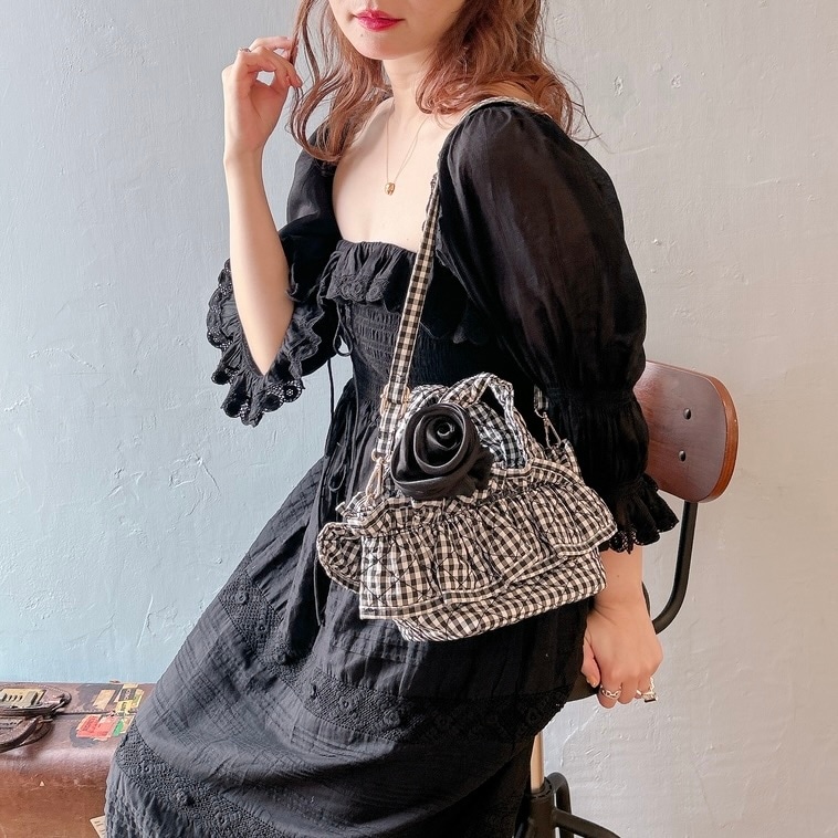 ミニフリルバッグ Quilting Frill Bebe【ギンガム】 | BAG,♡