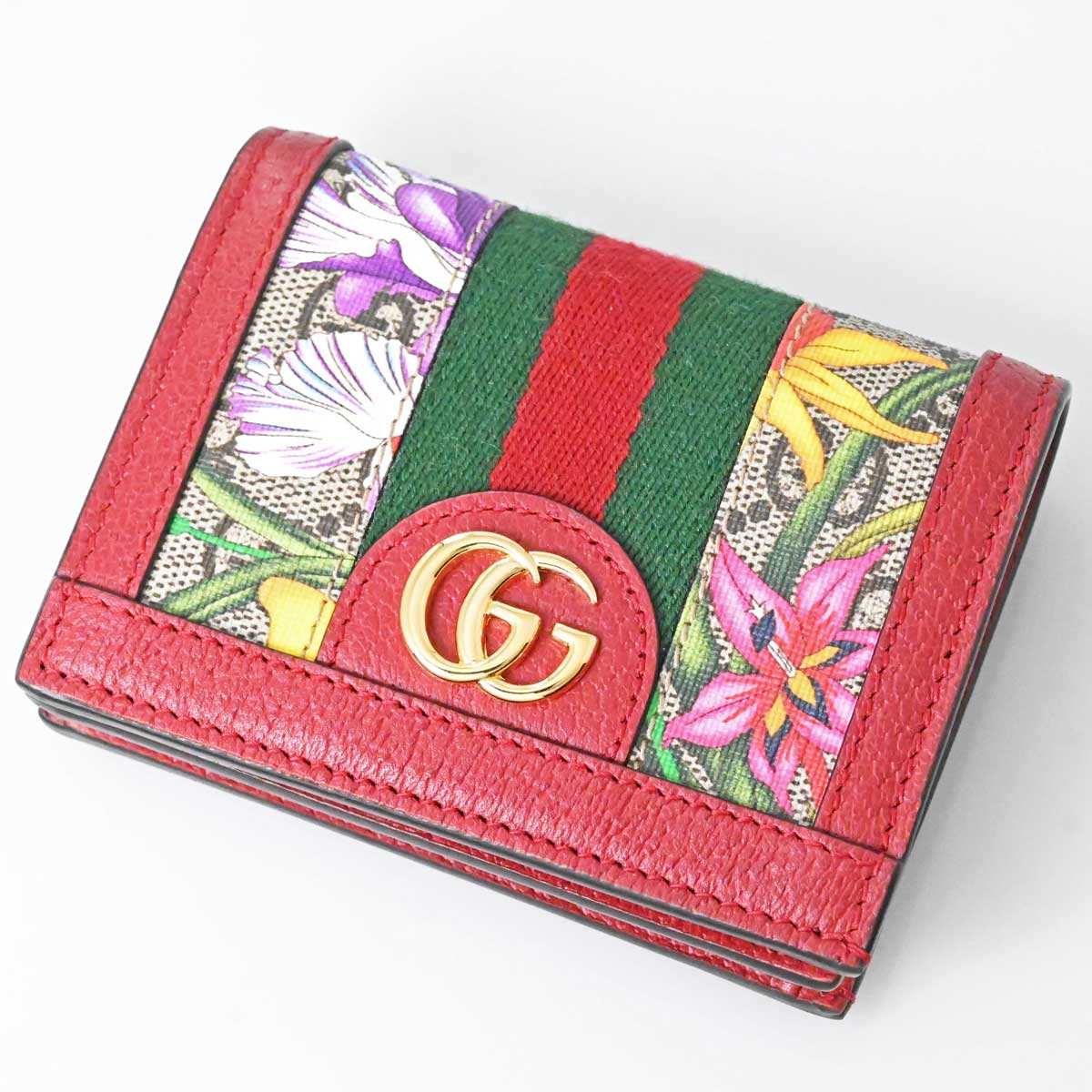 グッチ GUCCI オフディア GGスプリーム GGフローラ 二つ折り財布 花柄