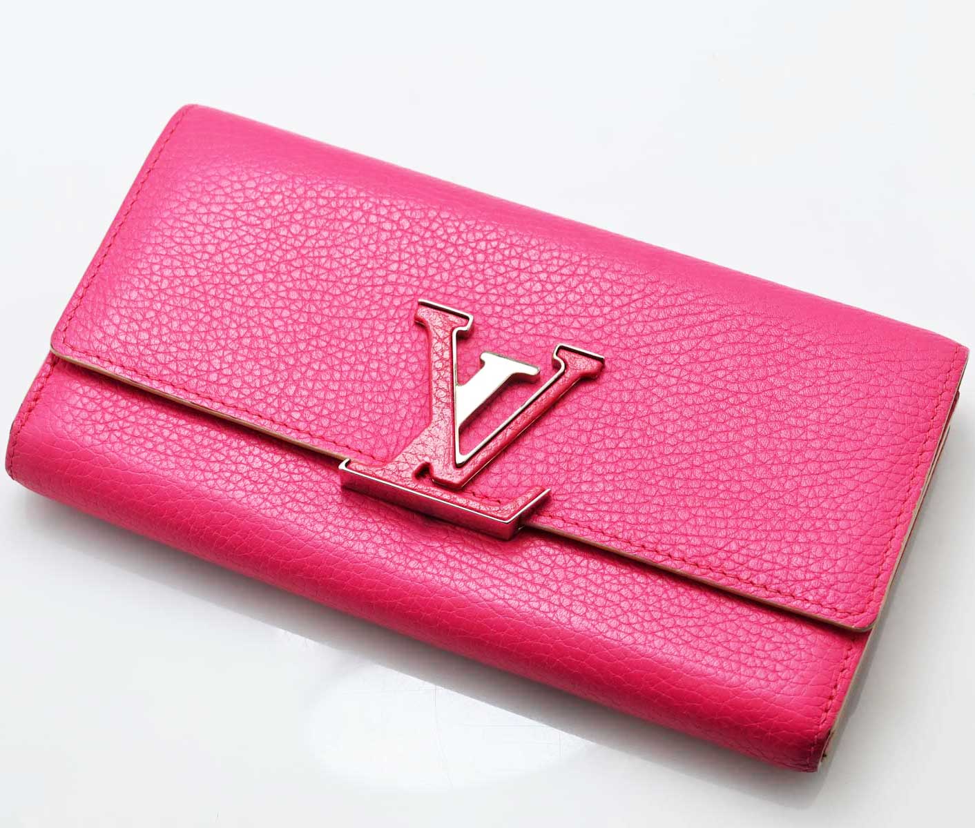 ルイヴィトン LOUIS VUITTON ポルトフォイユ・カプシーヌ ホットピンク