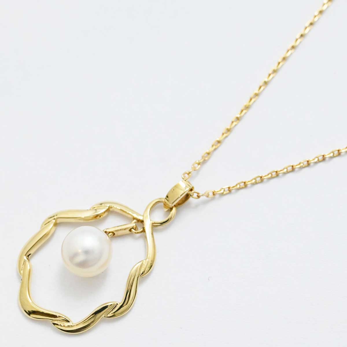 ミキモト MIKIMOTO K14YG イエローゴールド パール ネックレス 3441