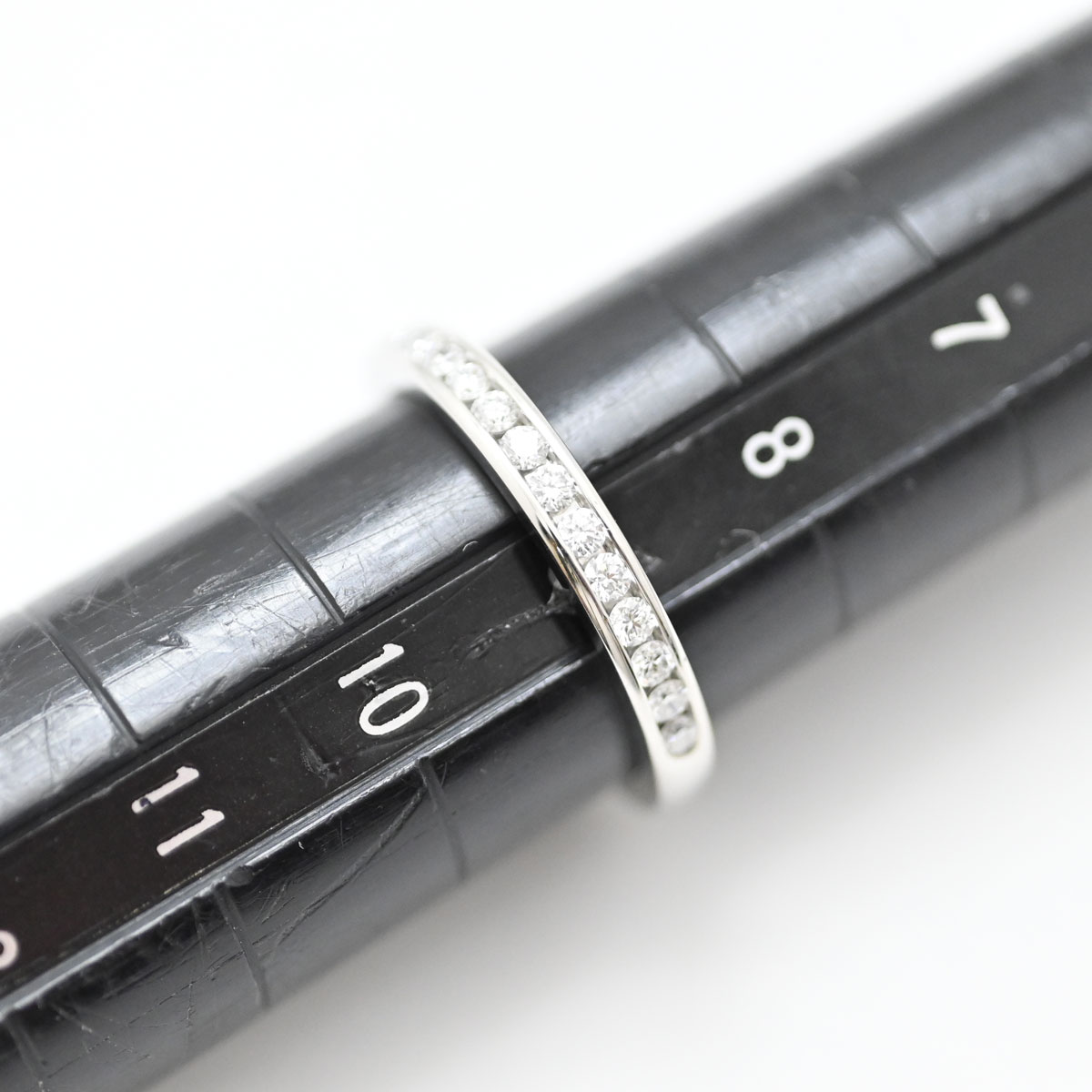 ティファニー TIFFANY & Co. PT950 ダイヤ ハーフエタニティ リング 9