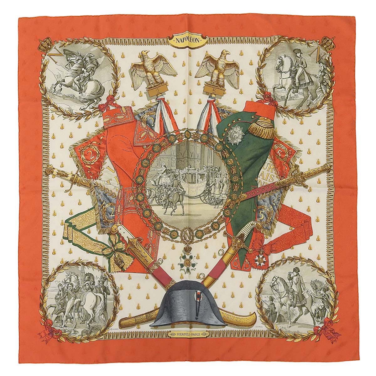 エルメス HERMES カレ90 NAPOLEON ナポレオン スカーフ シルク