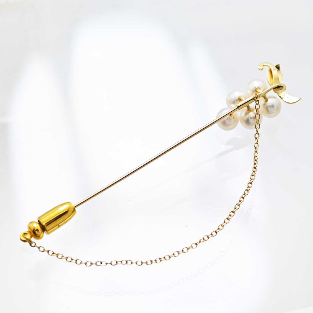 ミキモト MIKIMOTO K14YG イエローゴールド メッキ パール ピン