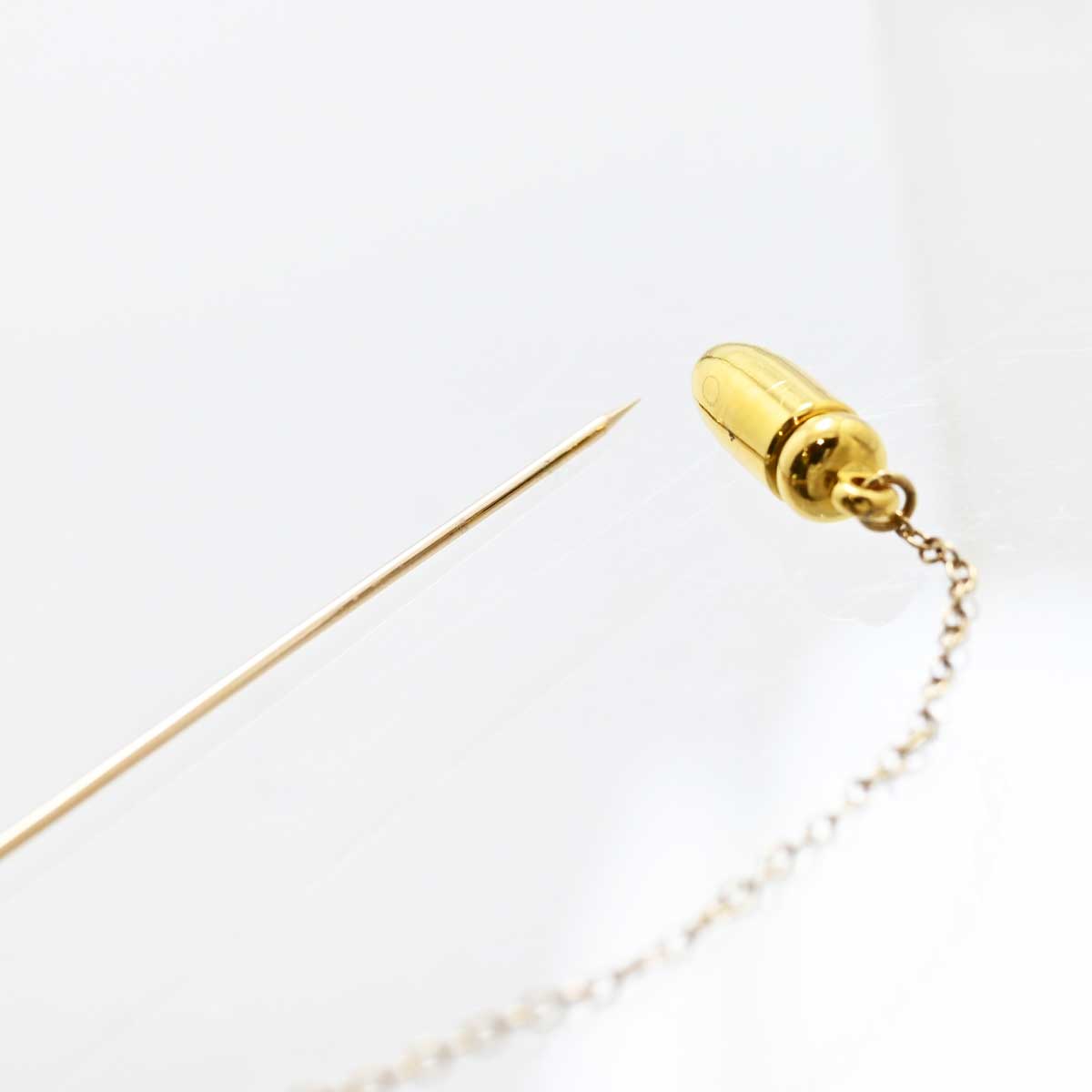 ミキモト MIKIMOTO K14YG イエローゴールド メッキ パール ピン