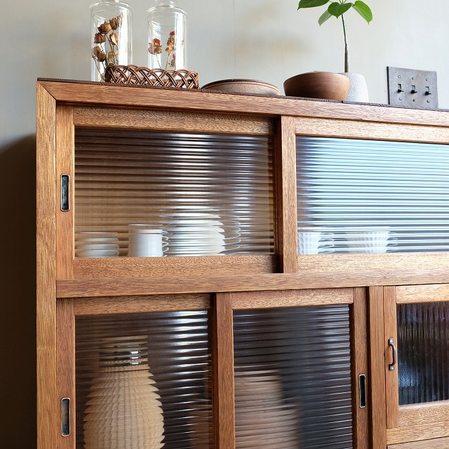 食器棚 モールガラス｜古家具,棚類｜古家具・アンティーク家具 R-select