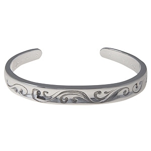 SAAD アラベスク サンシンボル シルバー925 バングル B-20-S シルバー
