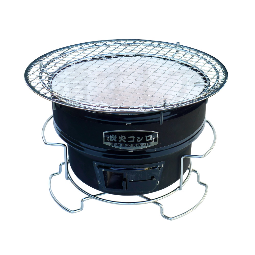 三河特産 炭火焼きコンロ 特選品 黒七輪