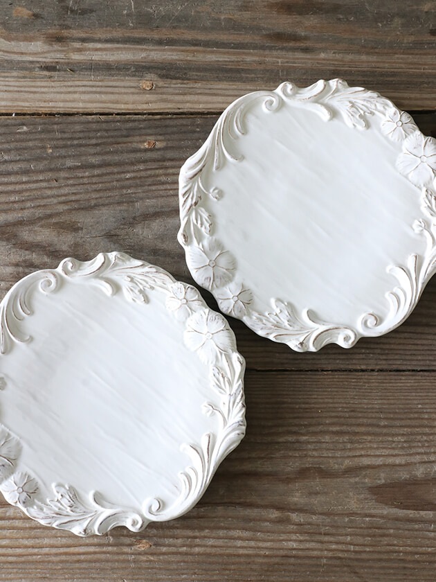 ELIOS MYFLOWER エリオス マイフラワー サラダプレートホワイト W23cm