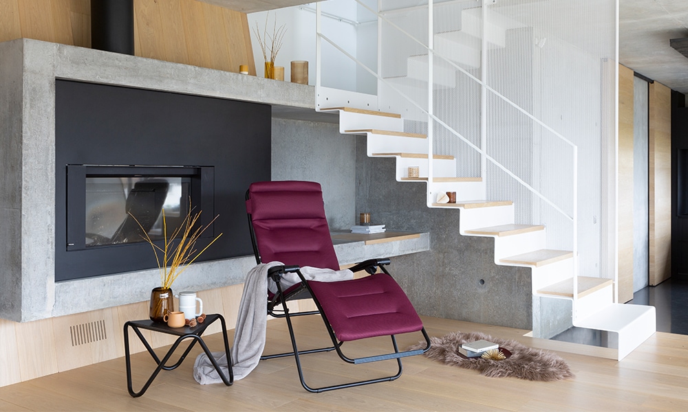 希少 ラフマ lafuma 無重力チェア 折りたたみリクライニングチェア 赤