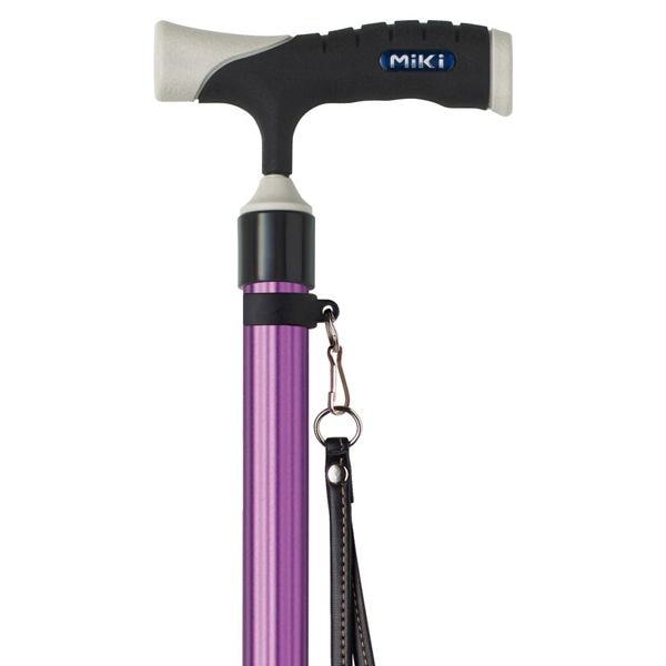 MRA-06006 ソフトグリップ 伸縮アルミ杖 ベーシック [パープル]【ミキ