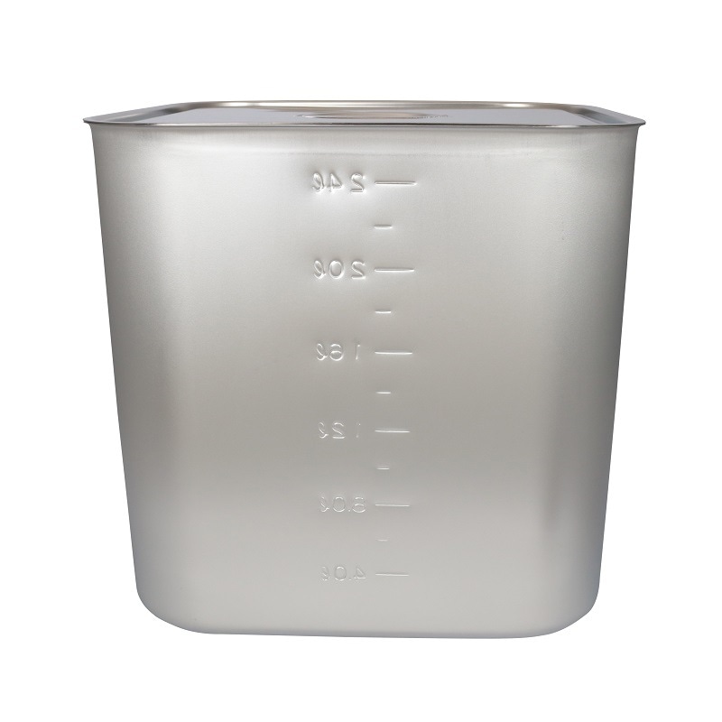 HACCP】18-8 深型角キッチンポット 目盛・手付 27.0L SH-4230D