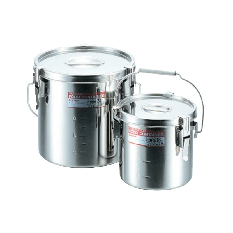 モリブデン 汁食缶 目盛・パッキン・吊取手付 30cm 容量20L φ300