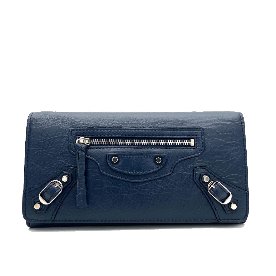 BALENCIAGA バレンシアガ 二つ折り長財布 クラシックマネー レザー