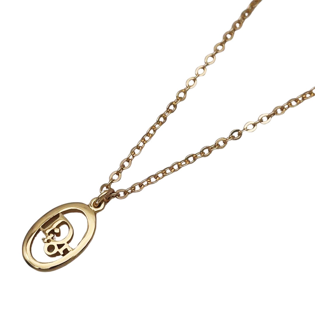 Christian Dior クリスチャンディオール ネックレス CDロゴ サークル