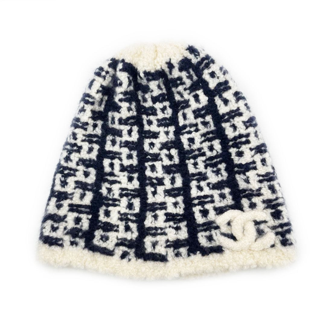 □シャネル□ 大判ストール ペイズリー シルク/カシミア ブラウン系