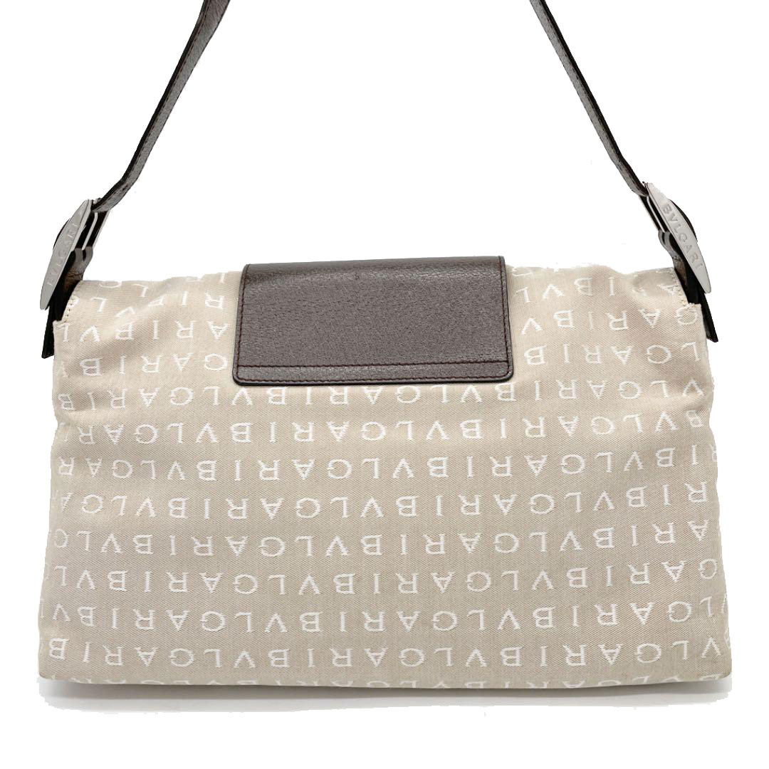 BVLGARI ブルガリ ワンショルダーバッグ ロゴマニア キャンバス レザー